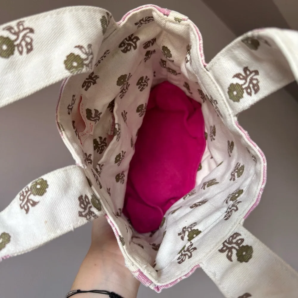 Pink‎ Chicken New York Pink Elephant Mini Canvas Tote Bag